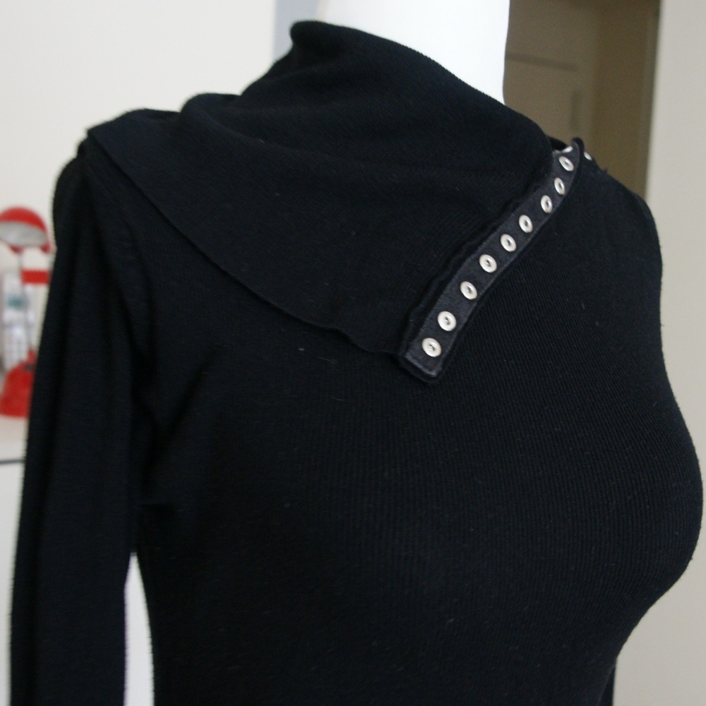 Black Zara long fitted turtleneck Sz S